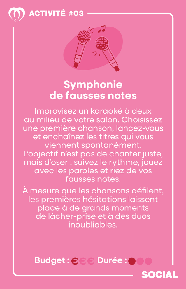 Carte SOCIAL COUPLES : activité #3