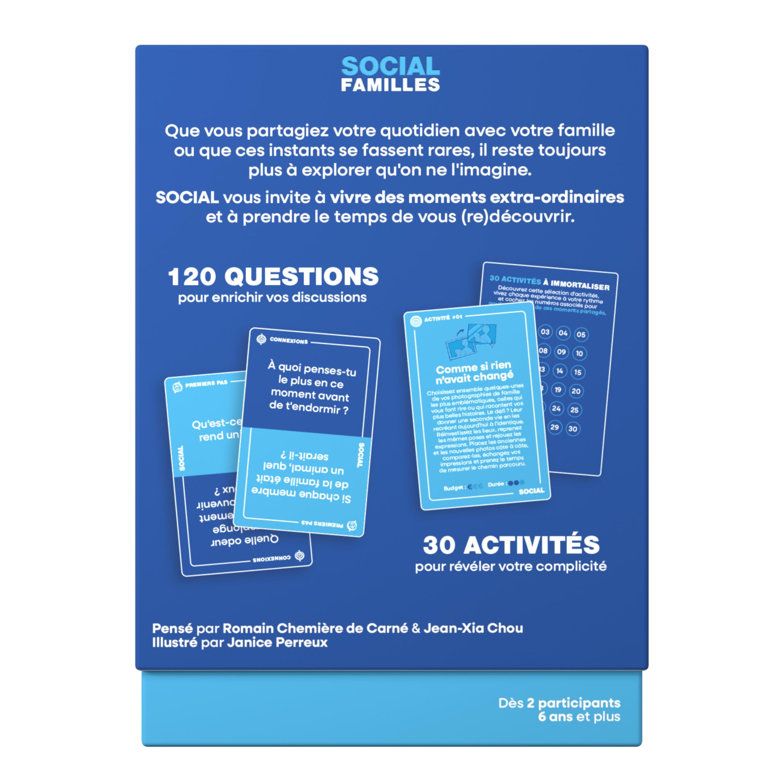 Social Familles – Les Petites Questions des Grandes Discussions | Jeu familial | 120 questions & 30 activités | Jeu de cartes de conversation | 2+ joueurs