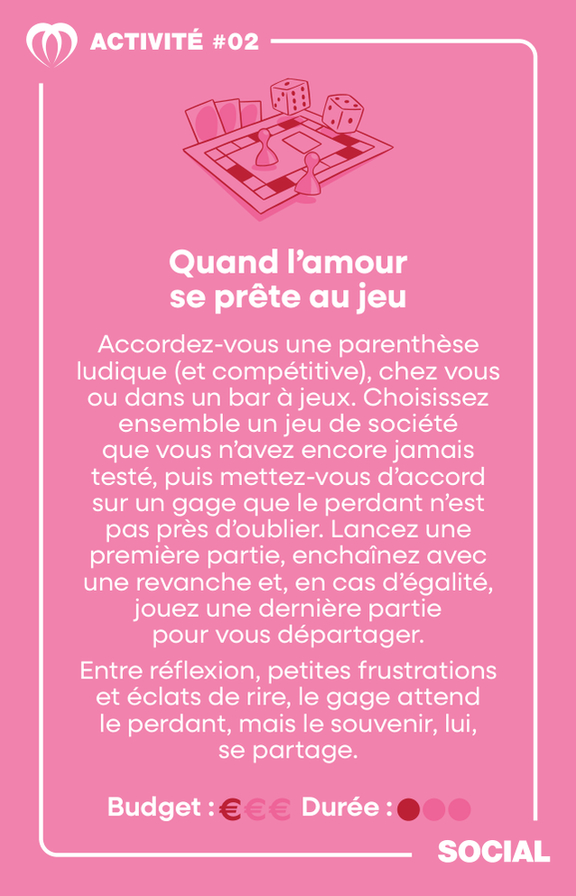 Carte SOCIAL COUPLES : activité #2