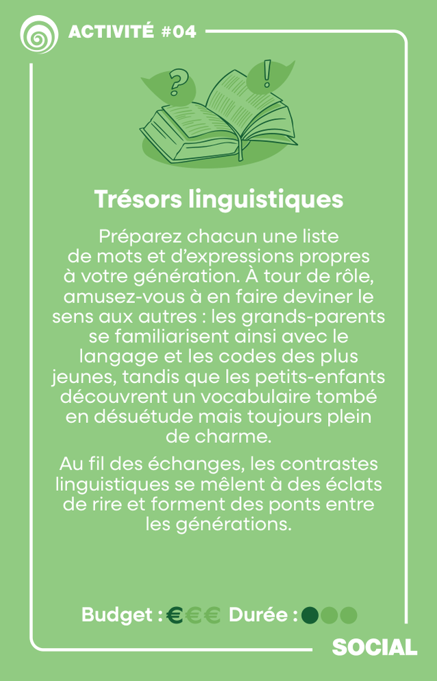 Carte SOCIAL GRANDS-PARENTS : activité #4